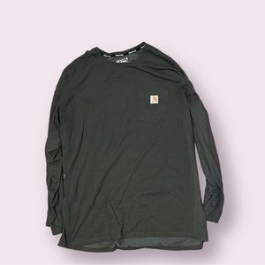 4XL Grey Carhartt Long-Sleeve Tee
